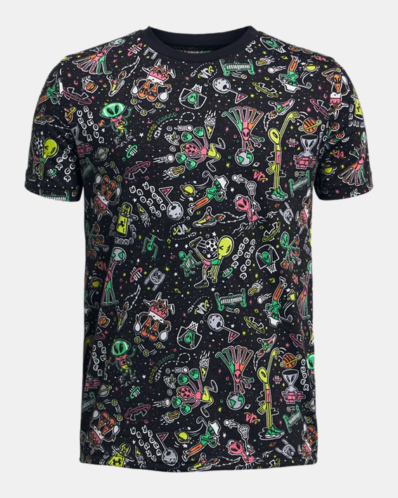 Boys' UA Out Of This World All Sports Short Sleeve in Black image number 0